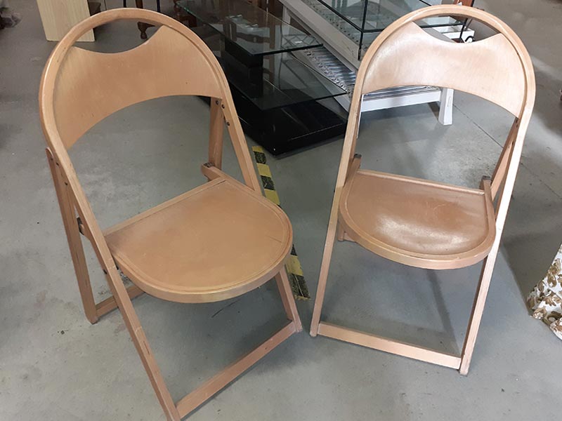 Lotde2chaisespliantesenbois • Emmaüs Cantal