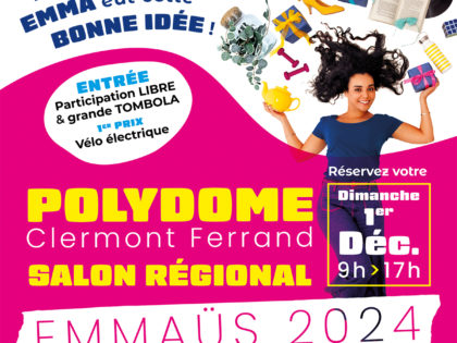 1er salon régional Emmaüs en Auvergne – dimanche 1er décembre 2024 à Clermont-Ferrand
