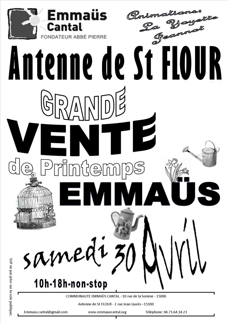 Gde vente Printemps St-Flour 2016