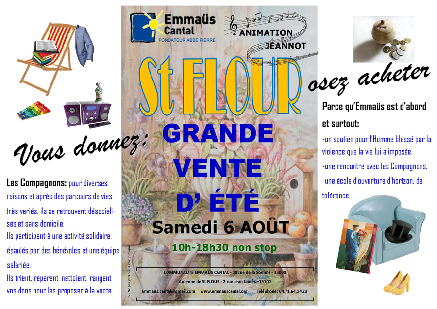 Gde vente Emmaus St Flour